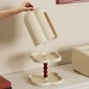 SJDPZ69KJ Tissue Holder Vintage Tissue Paper Box Holder, Household Tissue Cover Box with Underside Trinket Tray Coffee Table Roll Paper Box Tissue Box(White) view 3