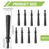 10 Pieces Hearing Aid Cleaning Brush, Small and Portable, with Wax Loop for Hearing Aid Maintenance and Clean (Black) view 2