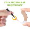 10 Pieces Hearing Aid Cleaning Brush, Small and Portable, with Wax Loop for Hearing Aid Maintenance and Clean (Black) view 3