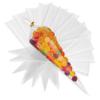 CALLARON 1Set Cone Shaped Clear Cellophane Candy Bags Ties for Candy Packing Party Favors and present Wrapping for Easy Sealing view 1