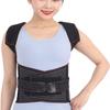 Adjustable Full Back Support Belt Corrector for Men and Women, Breathable Upper and Lower Back Support Brace, Providing Pain Relief from Neck Back Shoulder Clavicle view 2