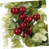 2pcs Eucalyptus Berry Candle Wreaths for Table Decor Faux Floral Candle Holders for Home Weddings Parties and Seasonal Celebrations view 4