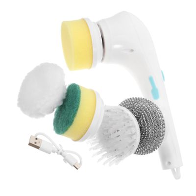 FUNOMOCYA Powerful Electric Scrubber Brush Cleaning Tool for Bathroom Kitchen Shower Tile Rotating Heads