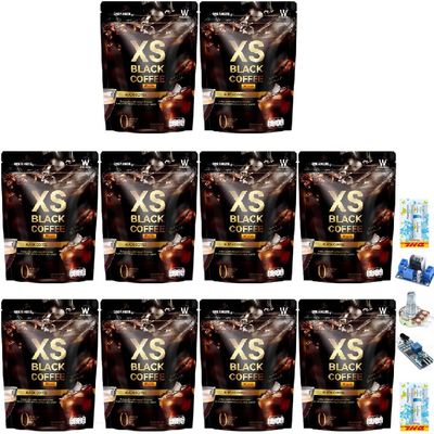 10 Sachets/Pack(50g) Much Mellow Roasted Mix Powder Snack 0% Sugar Good Shape WinkWhite XS Black Coffee Instant Set 10 C970 By Thaigiftshop [Get Free Tomato Facial Mask]