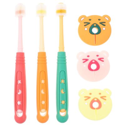 Anneome 3pcs Ergonomic Design Boys and Girls Toothbrushes for Toddlers Years Old Comfortable Brushing Experience