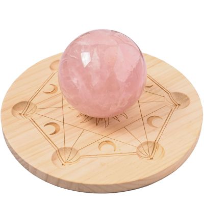 HSDXBA Rose Quartz Sphere - Natural Crystal Rose Quartz Stone Sphere Healing Ball for Home Decorative Divination or Feng Shui and Fortune, Without Base,3.1in(8cm)