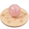 HSDXBA Rose Quartz Sphere - Natural Crystal Rose Quartz Stone Sphere Healing Ball for Home Decorative Divination or Feng Shui and Fortune, Without Base,3.1in(8cm) view 1