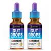 (2 Pack) Gut Drops Extreme 200MG Proprietary Blend 20-in-1 Formula Healthy Gut Support Liquid Supplement Formulated with Guarana Seed African Mango Green Tea Gluten-Free Non-GMO 2 Bottles view 1