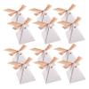 Angoily 25Pc Elegant Triangle Candy Boxes Creative Candy Packaging for Weddings Birthdays Celebrations Sturdy Paper Treat Holders with Ribbons for Effortless Distribution view 1