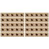 50Pcs 2.6x2.6x1.2in Brown Kraft Paper Box for Candy Jewelry Packing DIY Crafts with Ribbons Flowers Unique Window Cut Recycling view 1