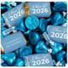 372 Pcs Light Blue Graduation Candy Assortment - Class of 2026 Assorted Wrapped Miniatures & Foiled Kisses For Party Favors, Buffets And Gifts (4.5 lbs) view 1
