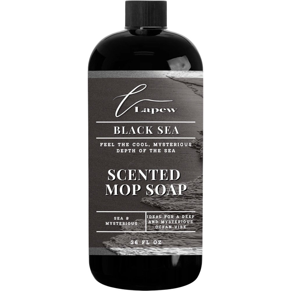 Lapew Black Sea Scented Mop Soap - Luxury Floor Cleaner Concentrate for Mopping Tile, Laminate, Vinyl & Hardwood | Streak-Free, Low-Foam | 36 oz