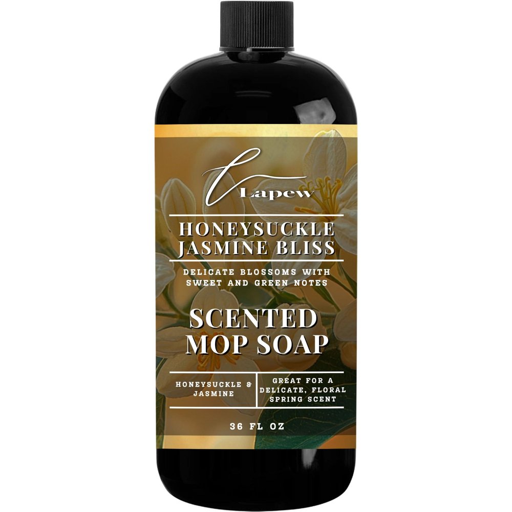 Lapew Honeysuckle Jasmine Scented Mop Soap - Luxury Floor Cleaner Concentrate for Mopping Tile, Laminate, Vinyl & Hardwood | Streak-Free, Low-Foam | 36 oz