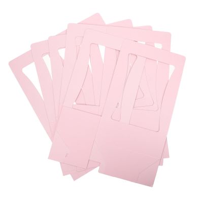 Gogogmee 5pcs Creative Paper Folding Flower Arrangement Box Hand-held Packaging for Fresh Flowers and Chic Design for Giving