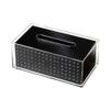 cfycfy987 Tissue Box Holder Black Acrylic Tissue Box Rectangle Dining Table Storage Tissue Box Coffee Table Living Room Ornament Tissue Box Covers view 1