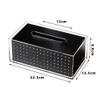 cfycfy987 Tissue Box Holder Black Acrylic Tissue Box Rectangle Dining Table Storage Tissue Box Coffee Table Living Room Ornament Tissue Box Covers view 2