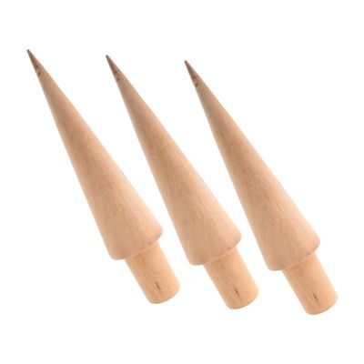 3pcs Homemade Ice Pop Molds Ice Cream Bar Supplies Cone Molds Roller Wood Material
