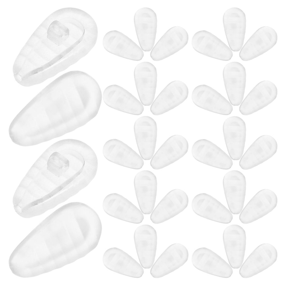 Abaodam 50pcs - Silicone Eyeglass Nose Pads Soft Replacement Parts for Comfort and Stability for Extended Wear for Glasses and Sunglasses