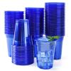 Yicentdp 100 Pack Blue Clear Plastic Cups 12 oz Disposable Drinking Cups for Wedding Blue Birthday Party Supplies view 1