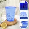 Yicentdp 100 Pack Blue Clear Plastic Cups 12 oz Disposable Drinking Cups for Wedding Blue Birthday Party Supplies view 4