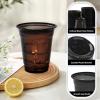 Yicentdp 50 Pack Black Clear Plastic Cups 12 oz Disposable Drinking Cups for Wedding Black Birthday Party Supplies view 4