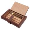 CGKs6anmU Leather Cigar Box - Portable Cedar Wood and Leather Cigar Storage Box Seal Design with Good Sealing (Color : Black) (Brown) view 4