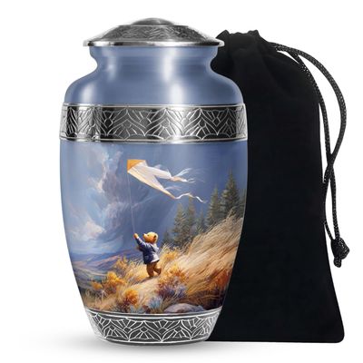 YATHABI Teddy Bear Cremation Urn for Siblings Ashes Large Ashes Memorial Holder Funeral Container for Human Remains Urn for Male and Female-10 Inch