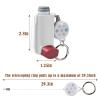 JFGLORIX Asthma Inhaler Holder Keychain Retractable Clip PU Leather Portable Travel Handy Holder for Kids and Adults, Inhaler Not Included (White) view 2