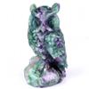 FENGSHUI-CAISHEN Top Natural Fluorite Jade Crystal for Owl Statue & Figurine, Feng Shui Statue, Healing Crystal Gifts & Decor, Chakra Crystals and Healing Stones, Owl Gifts & Decor view 1