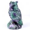 FENGSHUI-CAISHEN Top Natural Fluorite Jade Crystal for Owl Statue & Figurine, Feng Shui Statue, Healing Crystal Gifts & Decor, Chakra Crystals and Healing Stones, Owl Gifts & Decor view 3