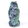 FENGSHUI-CAISHEN Top Natural Fluorite Jade Crystal for Owl Statue & Figurine, Feng Shui Statue, Healing Crystal Gifts & Decor, Chakra Crystals and Healing Stones, Owl Gifts & Decor view 4