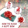 FORBINBO 12 Pieces Rose Pull Bows,7 Inches Pull Bows for Gift Wrapping,Basket and Wedding Decoration,Holiday and Birthday Presents Wrapping Bows,Christmas Bows for Gift Wrapping view 3
