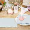 100 Pcs Cocktail Napkins, 2-Ply 5 x 5 Inches Disposable Scalloped Napkins, Thick Premium Dessert Napkins for Party, Wedding, Dinner, Birthday, Anniversary, Festival (Light Blue) view 4