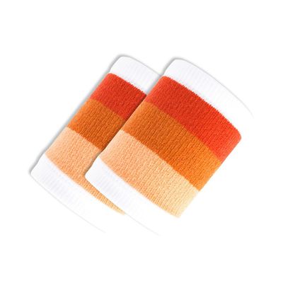 KICHOUSE 2Pairs Cotton Wristbands for Yoga Fitness Durable Absorbent for Men Women Coral Red Soft Breathable Sports Wrist Strap for Daily Exercise