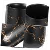 EXAOMBLE Marble Pattern Mouthwash Cup Ceramic Bathroom Storage Cup for Home and Travel Black Color view 4