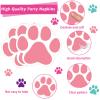 100Pcs Teal Blue Pink Purple Birthday Party Supplies Dog Paw Paper Plates and Napkins Paw Print Party Decorations Disposable Puppy Themed Tableware Set for Boy Girls Birthday Baby Shower Serves 25 view 4