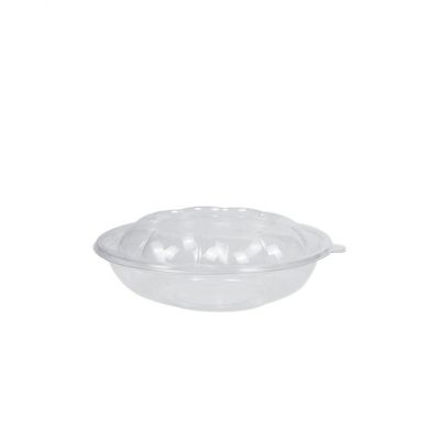 300 Sets Clear PET Plastic Salad Bowl with Lid (18 oz.)