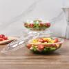 300 Sets Clear PET Plastic Salad Bowl with Lid (18 oz.) view 2