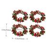 Cabilock 4pcs Handmade Artificial Berry Wreaths for Candle Decoration Berry Garland for Festive Centerpieces for Holiday Table Decor view 2