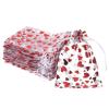 uxcell 100 Pcs Valentine Treat Bags, 7.1" X5.1" Cello Treat Bags with Twist Ties, for Cookie Candy Wrapping Supplies, White view 1