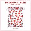 uxcell 100 Pcs Valentine Treat Bags, 7.1" X5.1" Cello Treat Bags with Twist Ties, for Cookie Candy Wrapping Supplies, White view 2