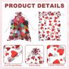 uxcell 100 Pcs Valentine Treat Bags, 7.1" X5.1" Cello Treat Bags with Twist Ties, for Cookie Candy Wrapping Supplies, White view 3
