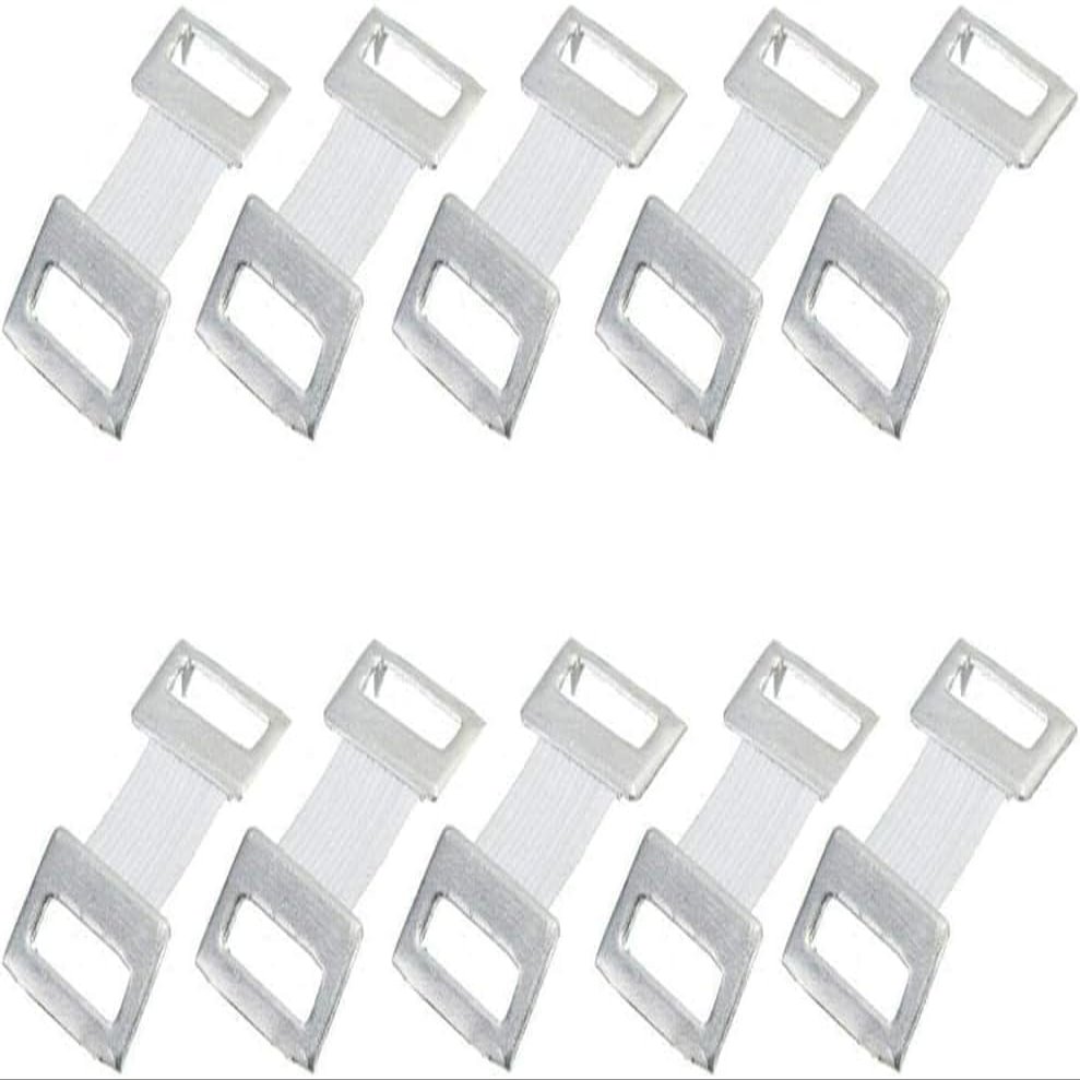 10Pcs White Elastic Bandage Clips,Stretch Metal Wrap Clips for Ace and Medical Bandages,Reusable Adhesive Clips, First Aid and Sports Injury Supplies,One-Size Medical Accessories Kit