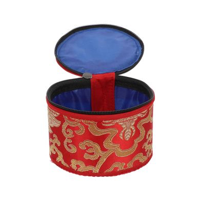 Kisangel 1pc Buddhist Singing Bowl Carry Case Tibetan Bowl Storage Bag for Meditation Secure Protection Zipper Closure Random Fits