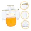 SHERCHPRY 12pcs Disposable Wine Glasses Rim Cups for Home Office and Party Use Versatile Whiskey and Juice Cups for Festivals and Gatherings view 2
