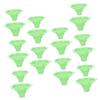 ERINGOGO 20pcs Flower Shaped Ice Cream Cups Multipurpose Drip Tray Bowls for Desserts Smoothies and Snow Cones Green Options view 1