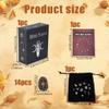 DICOSMETIC 1 Set Wooden Runes Bulk Wood Witch Rune Viking Rune Stone Black Handcrafted Runes with Storage Pouch and Guide Book for Beginners Divination and Meditation view 2