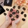 DICOSMETIC 1 Set Wooden Runes Bulk Wood Witch Rune Viking Rune Stone Black Handcrafted Runes with Storage Pouch and Guide Book for Beginners Divination and Meditation view 3