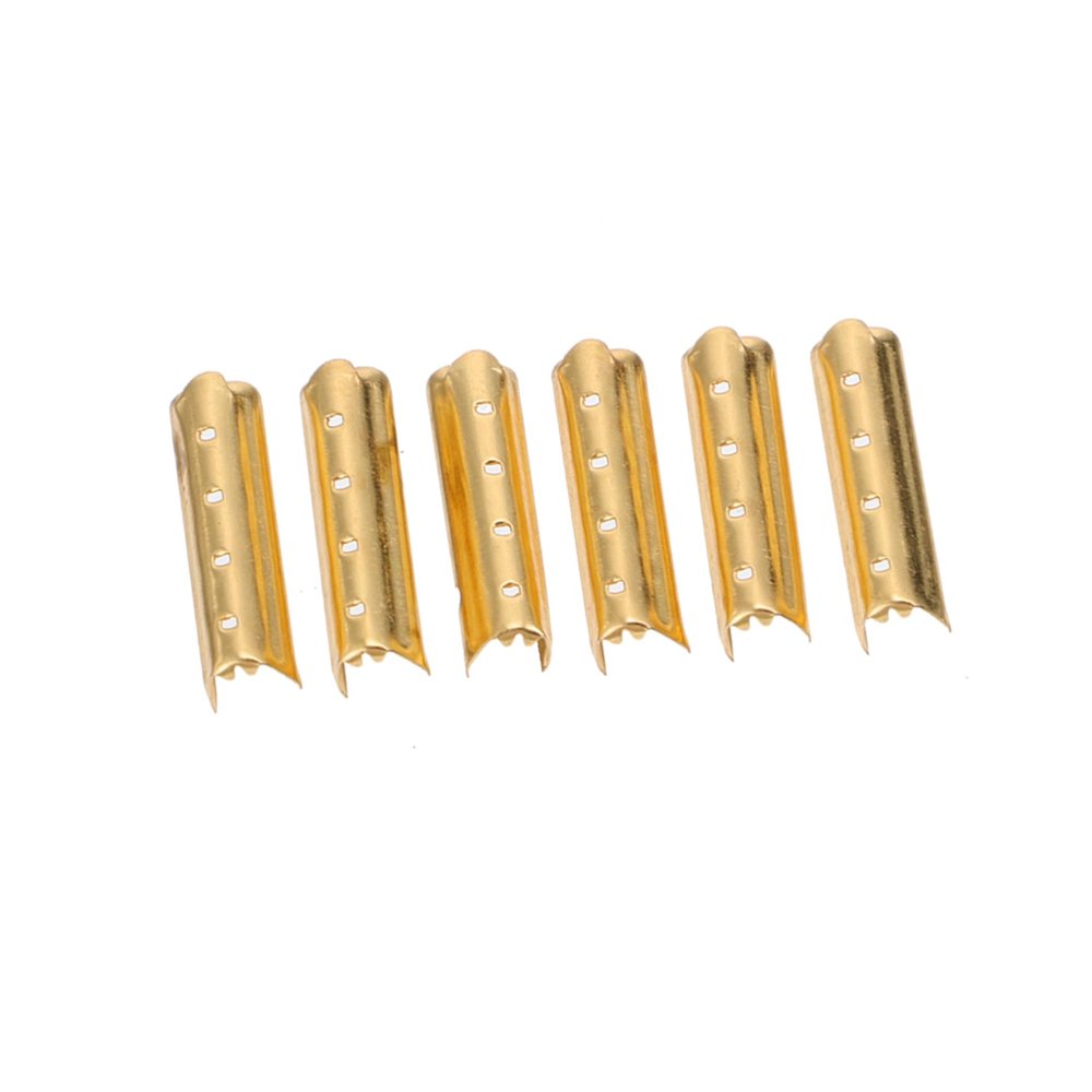 COMPUKAS 100pcs Metal Shoelace Tips Replacement Ends for DIY Shoe Repair 4 Holes Copper Tip Sturdy Shoelace Supplies for Sneakers and Canvas Shoes