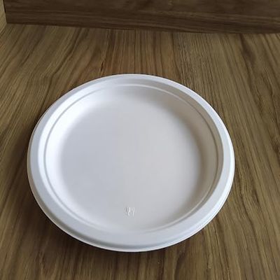 10 Inch Biogreenpaper Round Plate (150Pcs) | (6" Inch to 12" Inch) |100% Compostable, Disposable,Heavy Duty. 100% Sugarcane/Bagasse Natural Biodegradable, Eco-Friendly |(50X3) 150/Pack|